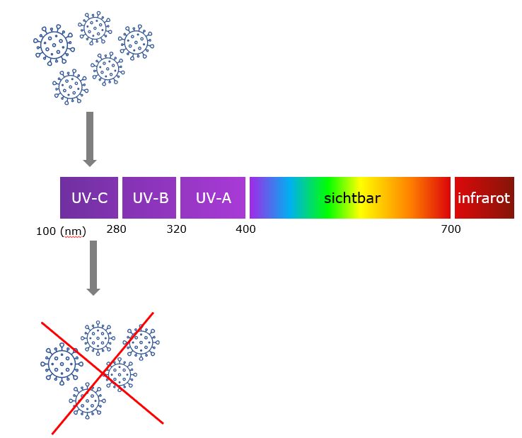 UV-C Lichtspektrum