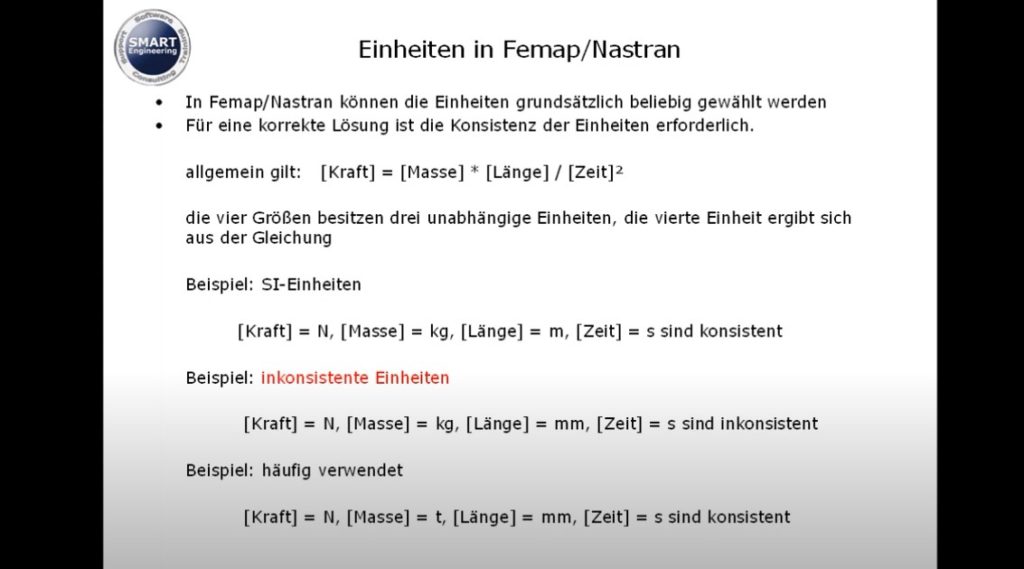 Video Femap Tutorial Einheiten