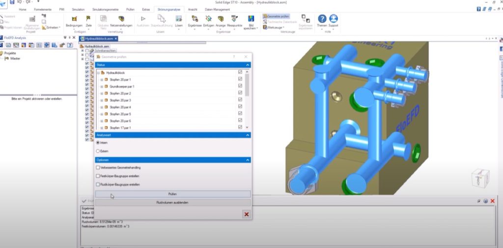 Video FLOEFD Hydraulikblock